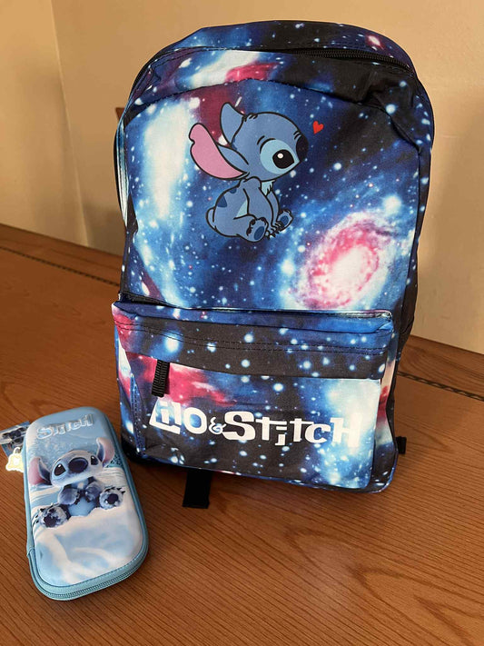✨مقلمة + 🌌 Stitch حقيبة