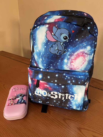✨مقلمة + 🌌 Stitch حقيبة