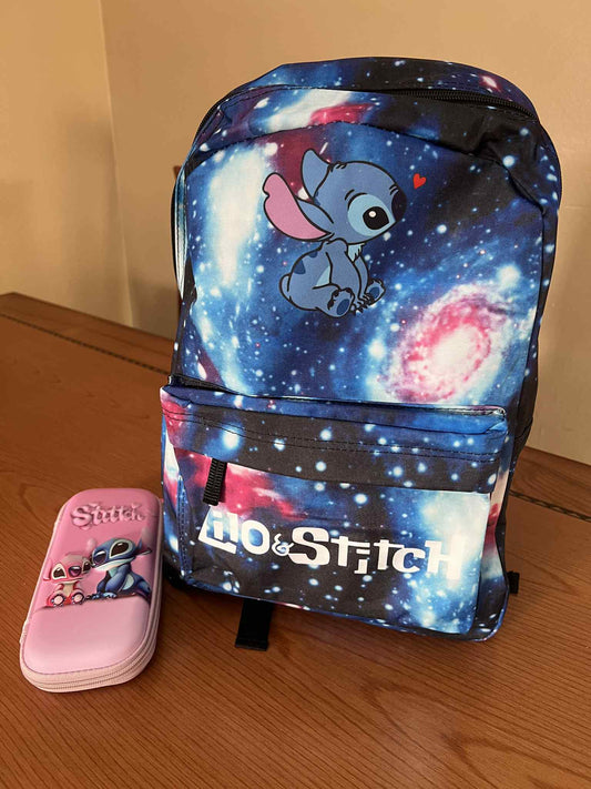 ✨مقلمة + 🌌 Stitch حقيبة