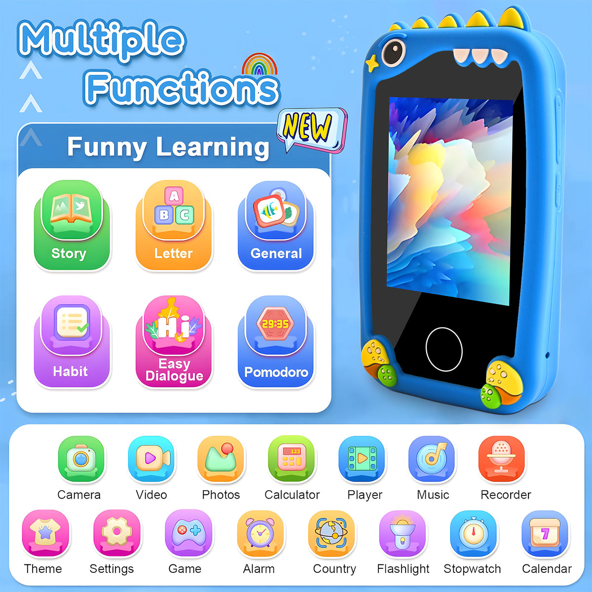 📱تيلفون تعليمي للأطفال + Carte mémoire 32GB 🎁